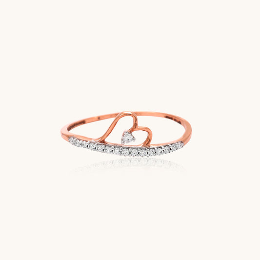 18kt gold Caratly Diamond Simplistic Ring featuring IGI-certified VVS diamonds; a perfect blend of elegance and everyday wear luxury under 15k.
