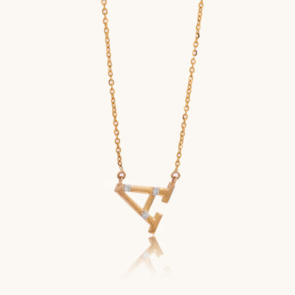 Alphabet A Diamond Necklace