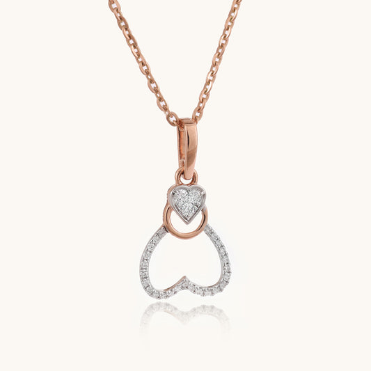 Soul Diamond Pendant in 18kt gold with VVS diamonds, IGI-certified, perfect for everyday wear or gifting under Rs. 25,000.