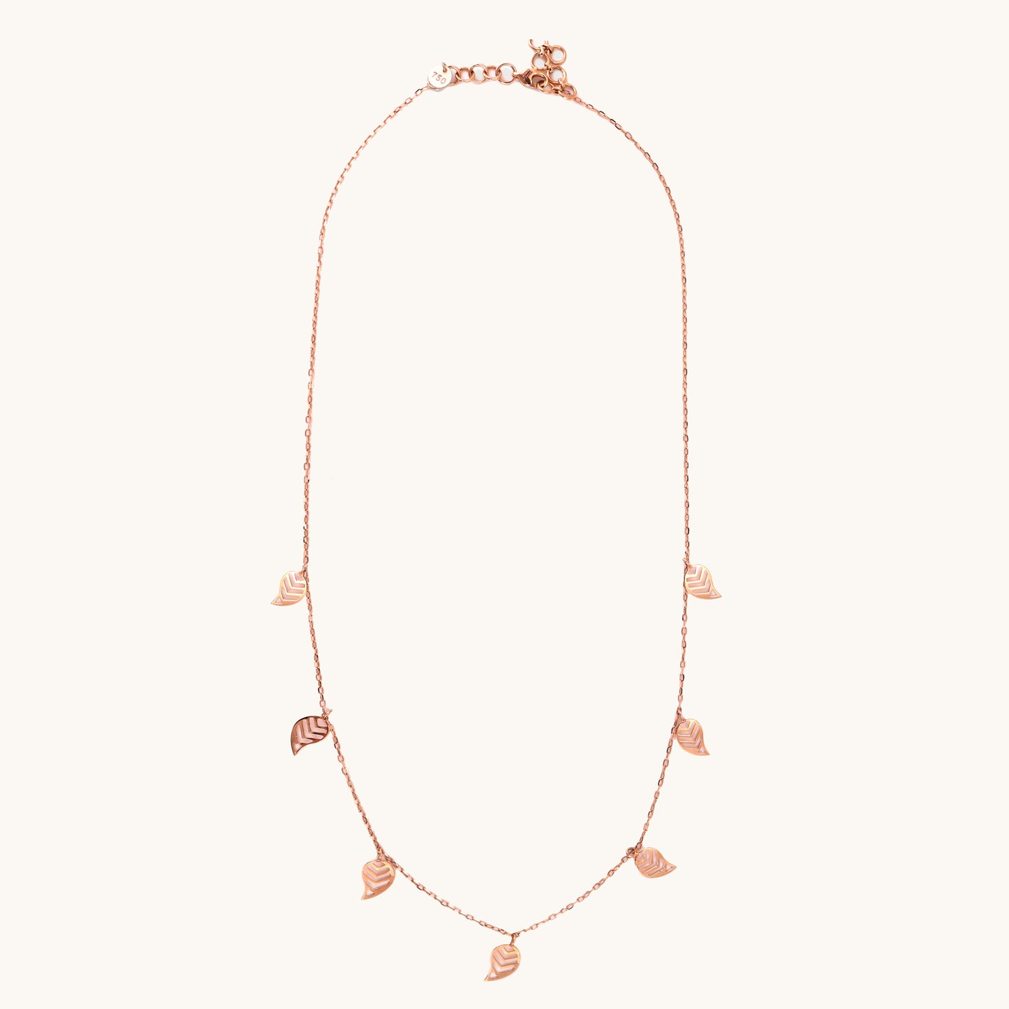 Leaf Charm Necklace in 18kt gold —delicate fine jewellery for gifting & daily wear under Rs. 50,000