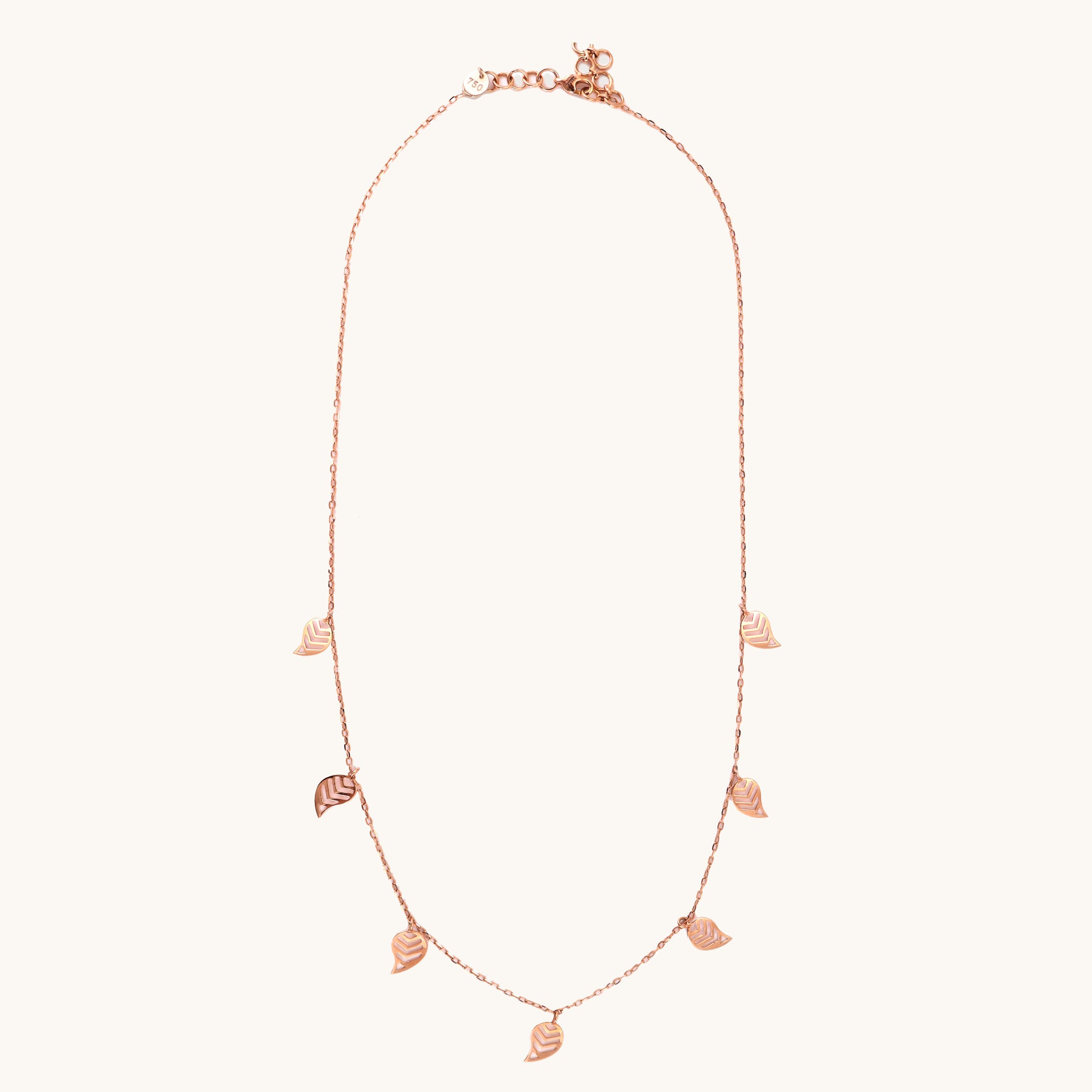 Leaf Charm Necklace in 18kt gold —delicate fine jewellery for gifting & daily wear under Rs. 50,000