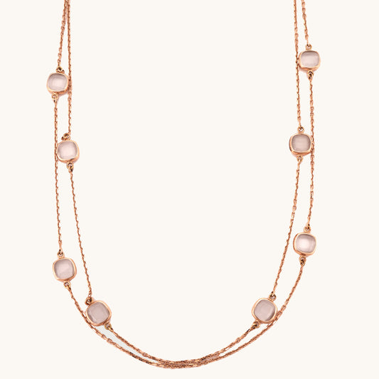 RoséLace Gold Necklace in 18kt gold under Rs. 1,00,000—luxury fine jewellery for graceful styling.