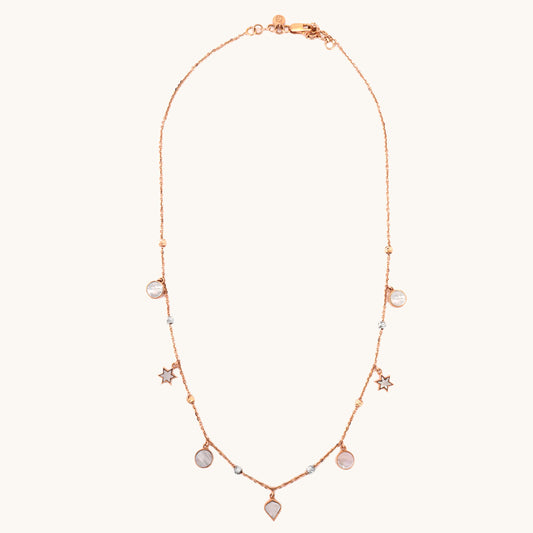 Delicate Star Necklace in 18kt gold, fine jewellery for daily wear & gifting under 80,000.