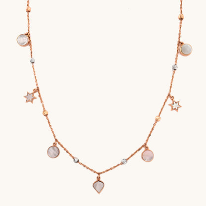 Delicate Star Necklace in 18kt gold, fine jewellery for daily wear & gifting under 80,000.