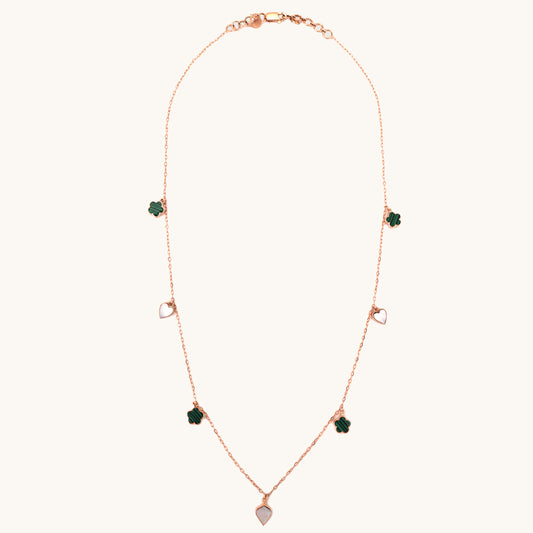 Heart & Clover Necklace in 18kt gold under 60,000—fine jewellery for love, luck & daily wear.
