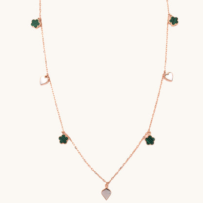 Heart & Clover Necklace in 18kt gold under 60,000—fine jewellery for love, luck & daily wear.