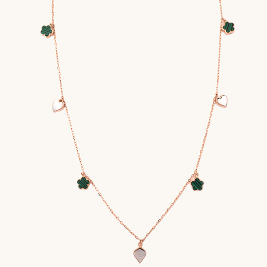 Heart & Clover Necklace in 18kt gold under 60,000—fine jewellery for love, luck & daily wear.