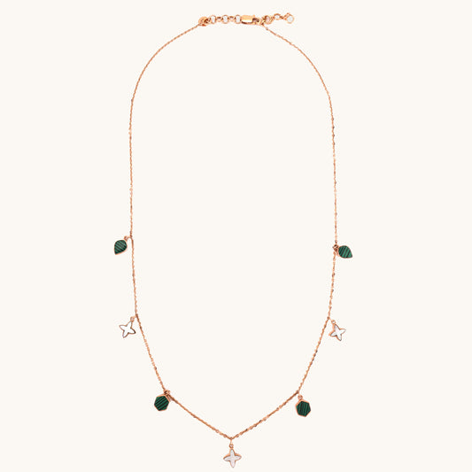 Celestial Charm Necklace in 18kt gold—luxury fine jewellery with cosmic flair under 80,000.