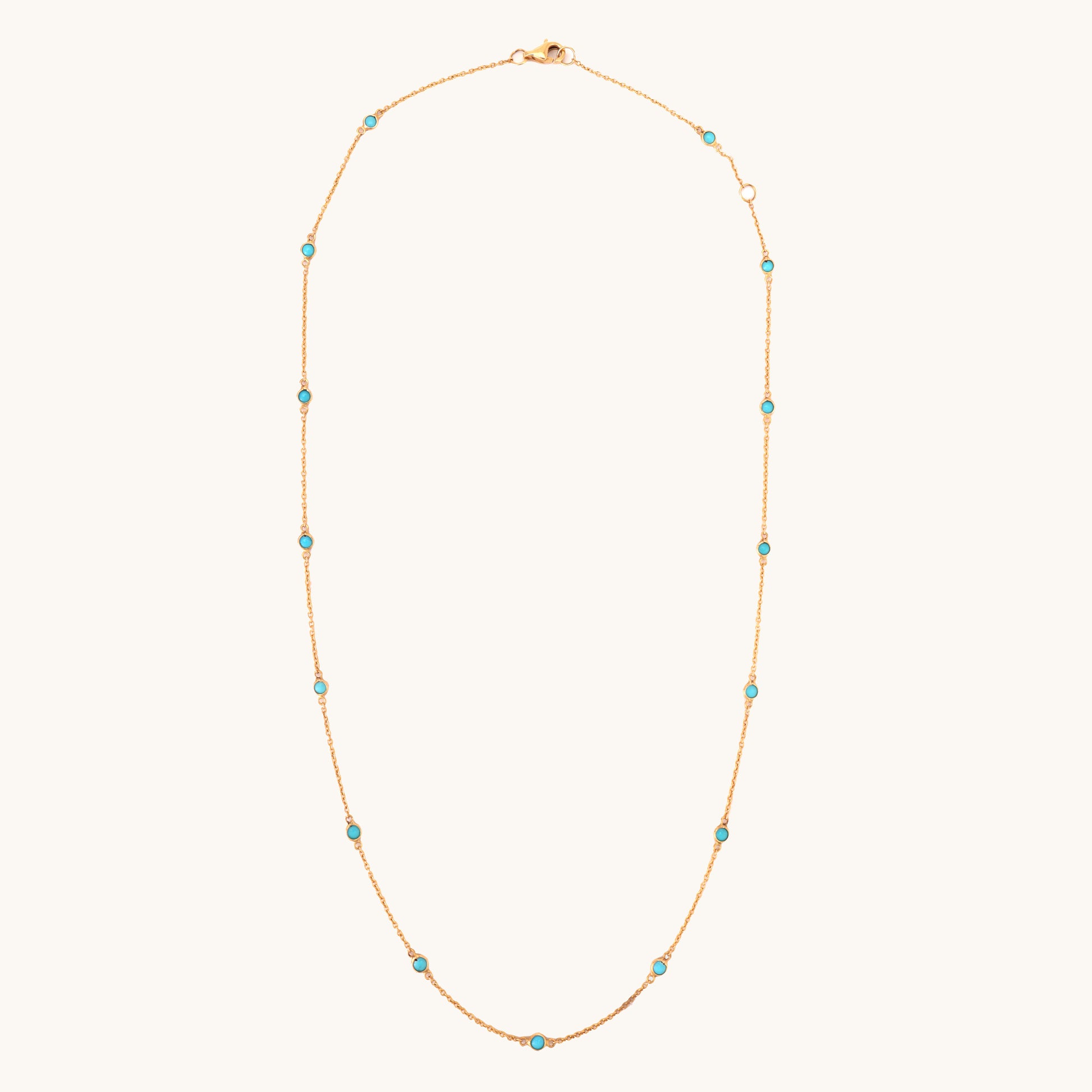 18kt gold aqua necklace. Fine jewellery under ₹50,000. Chic, modern, gift-worthy for her.