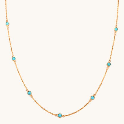 18kt gold aqua necklace. Fine jewellery under ₹50,000. Chic, modern, gift-worthy for her.
