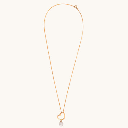 18kt gold Pearl Promise Necklace—timeless fine jewellery for women under ₹50,000.