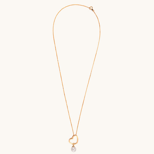 18kt gold Pearl Promise Necklace—timeless fine jewellery for women under ₹50,000.