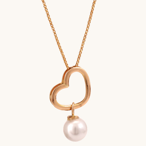 18kt gold Pearl Promise Necklace—timeless fine jewellery for women under ₹50,000.