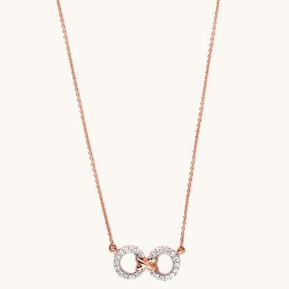 18kt gold Diamond Duo Necklace with VVS diamonds—stylish fine jewellery under ₹50,000 for women.
