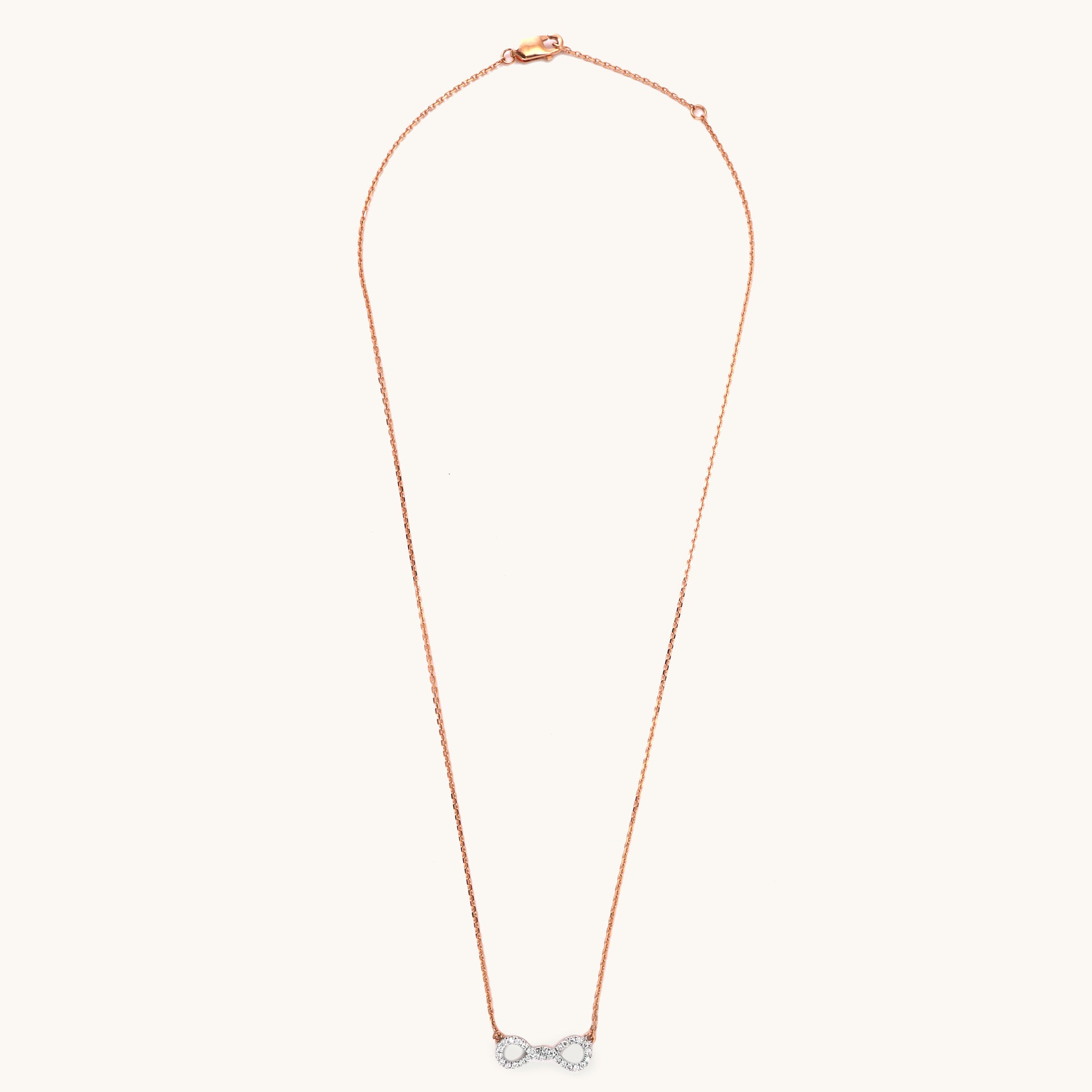 18kt gold Gleam Fall Necklace with VVS diamonds—luxury fine jewellery under ₹80,000 for women.