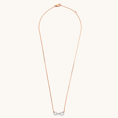 18kt gold Gleam Fall Necklace with VVS diamonds—luxury fine jewellery under ₹80,000 for women.
