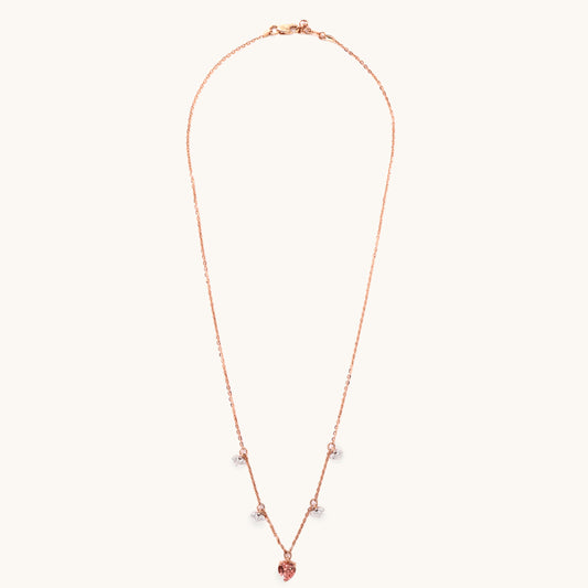 18kt gold Heart Charm Necklace with VVS diamonds—luxury fine jewellery under ₹80,000 for women.