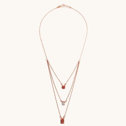 Triple Chain Necklace in 18kt gold with VVS diamonds—layered fine jewellery for modern elegance under 120,000.