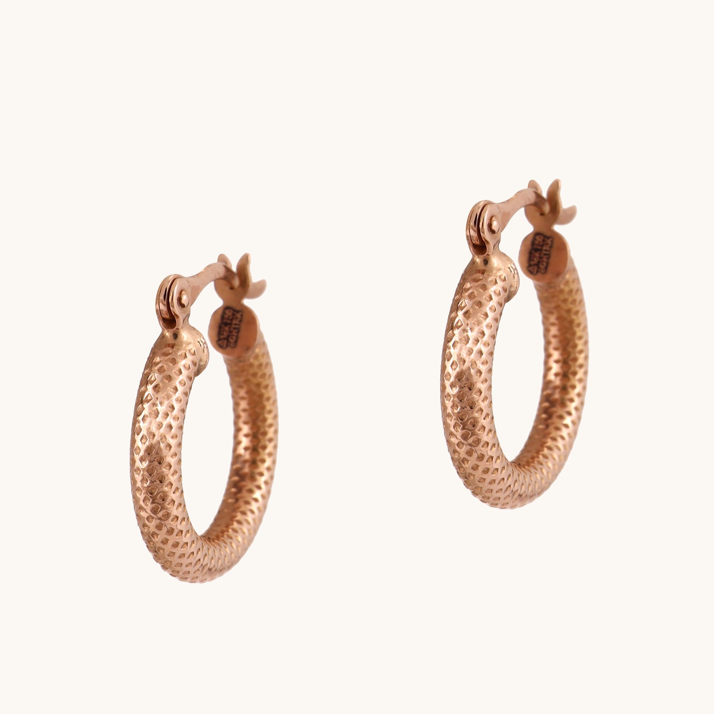 Gold Textured Earrings