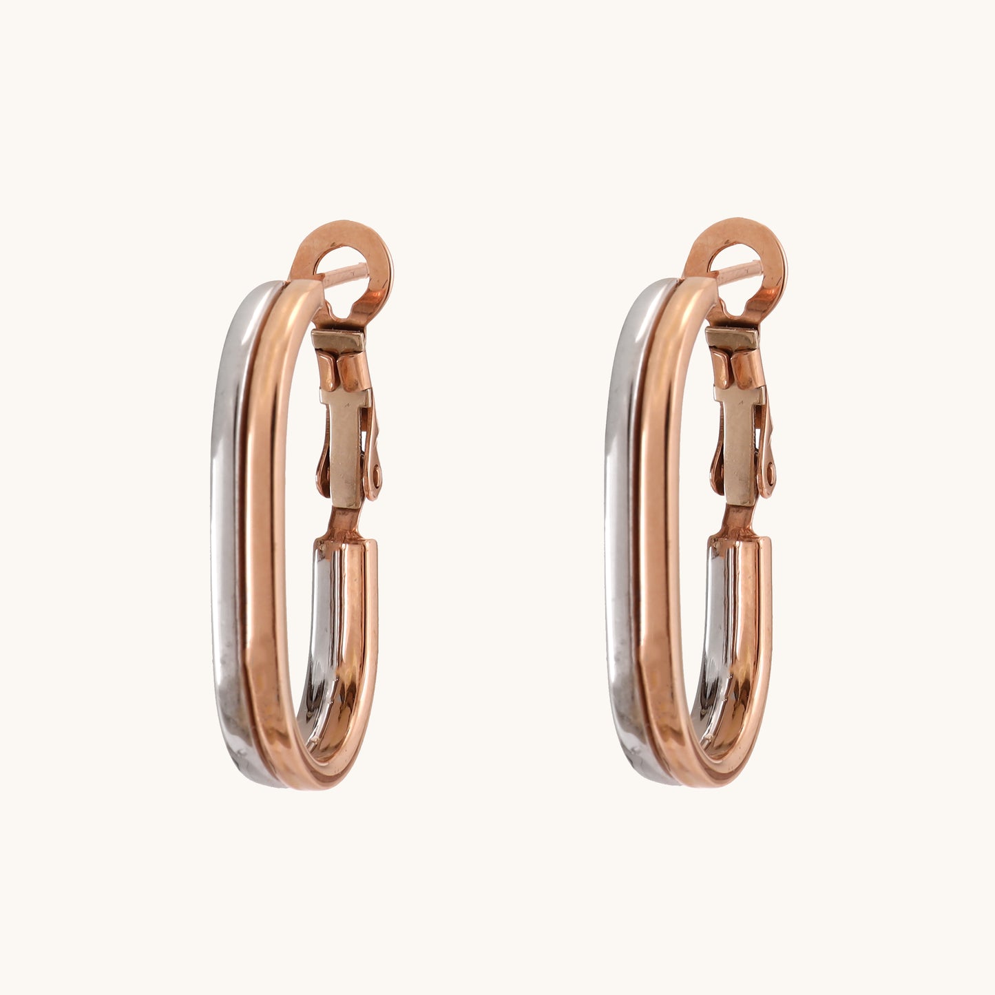 Gold Oval Earrings