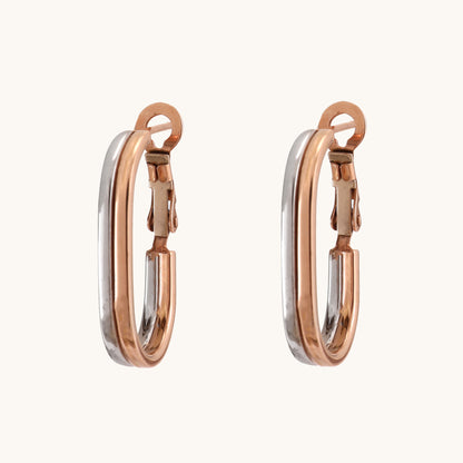 Gold Oval Earrings