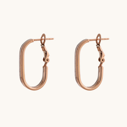 Gold Oval Earrings