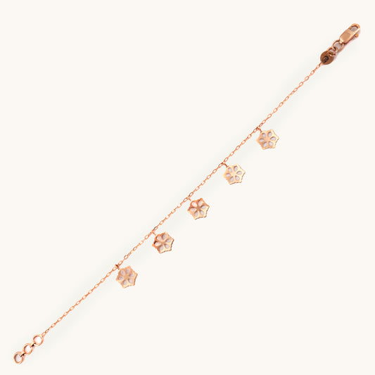 Star Charm Bracelet in 18kt gold under Rs. 30,000—delicate fine jewellery for daily wear.