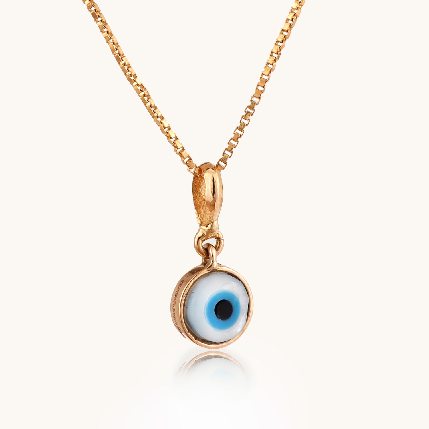 Blue Evil-Eye Pendant in 18kt gold—stylish fine jewellery under ₹10,000.