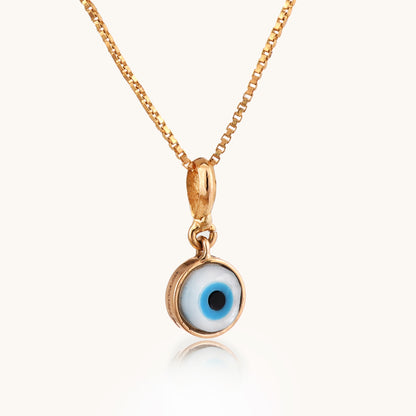 Blue Evil-Eye Pendant in 18kt gold—stylish fine jewellery under ₹10,000.