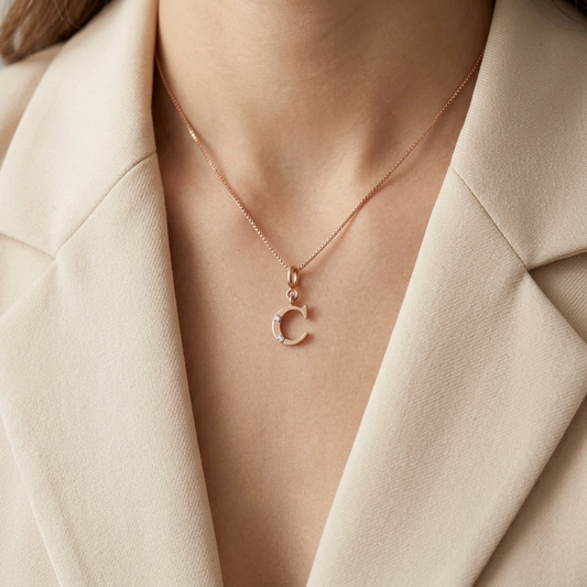 Gold Initial "C" Pendant