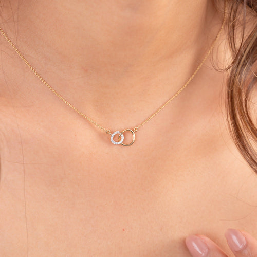 Elevate your style with our enchanting 18 kt Interlinked Diamond Necklace from the Spring Edit collection. This stunning jewelry piece effortlessly transitions from day to night, exuding seamless elegance. Priced under Rs. 30,000, it's the ideal addition to any ensemble, offering a touch of luxury and sophistication. A thoughtful gifting idea for her, symbolizing enduring love and appreciation.