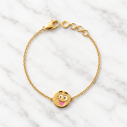Laughing Face Gold Bracelet