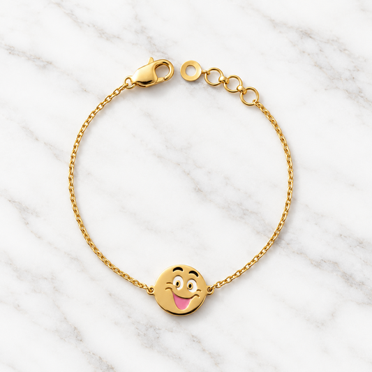 Laughing Face Gold Bracelet