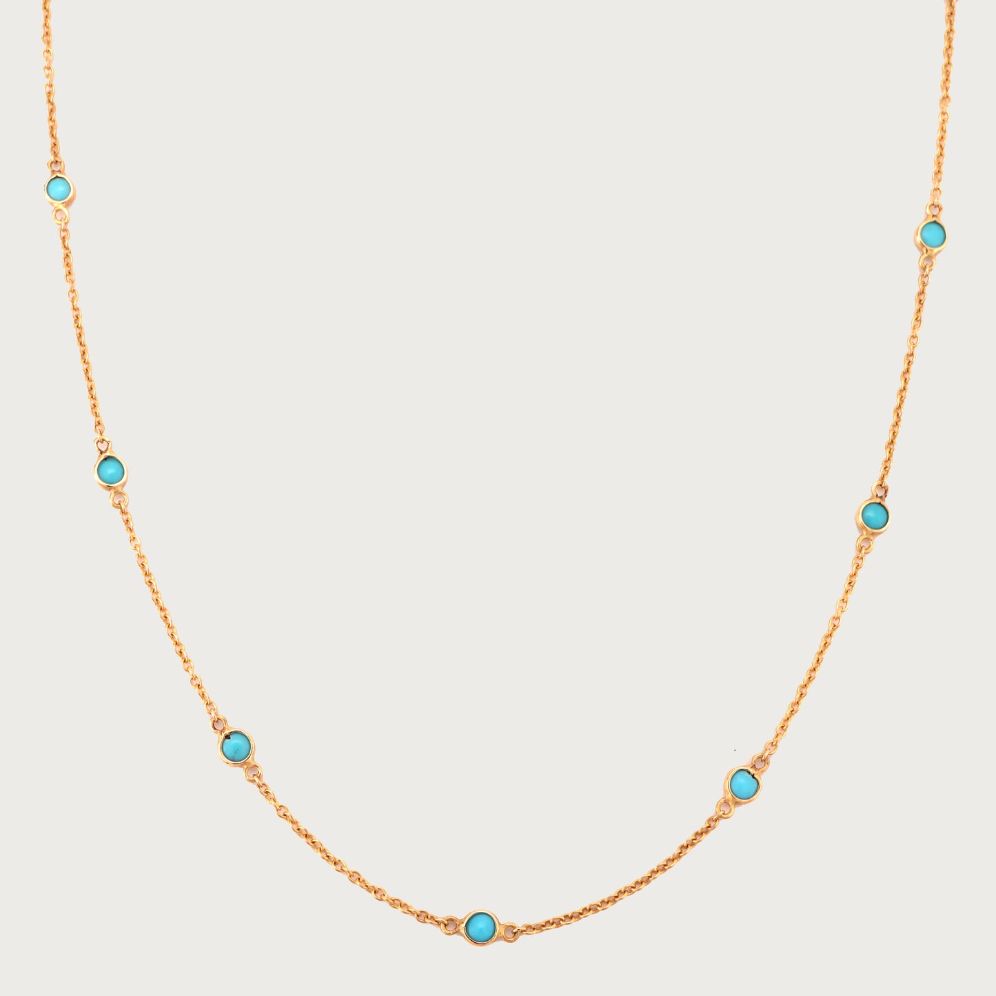 18kt gold aqua necklace. Fine jewellery under ₹50,000. Chic, modern, gift-worthy for her.
