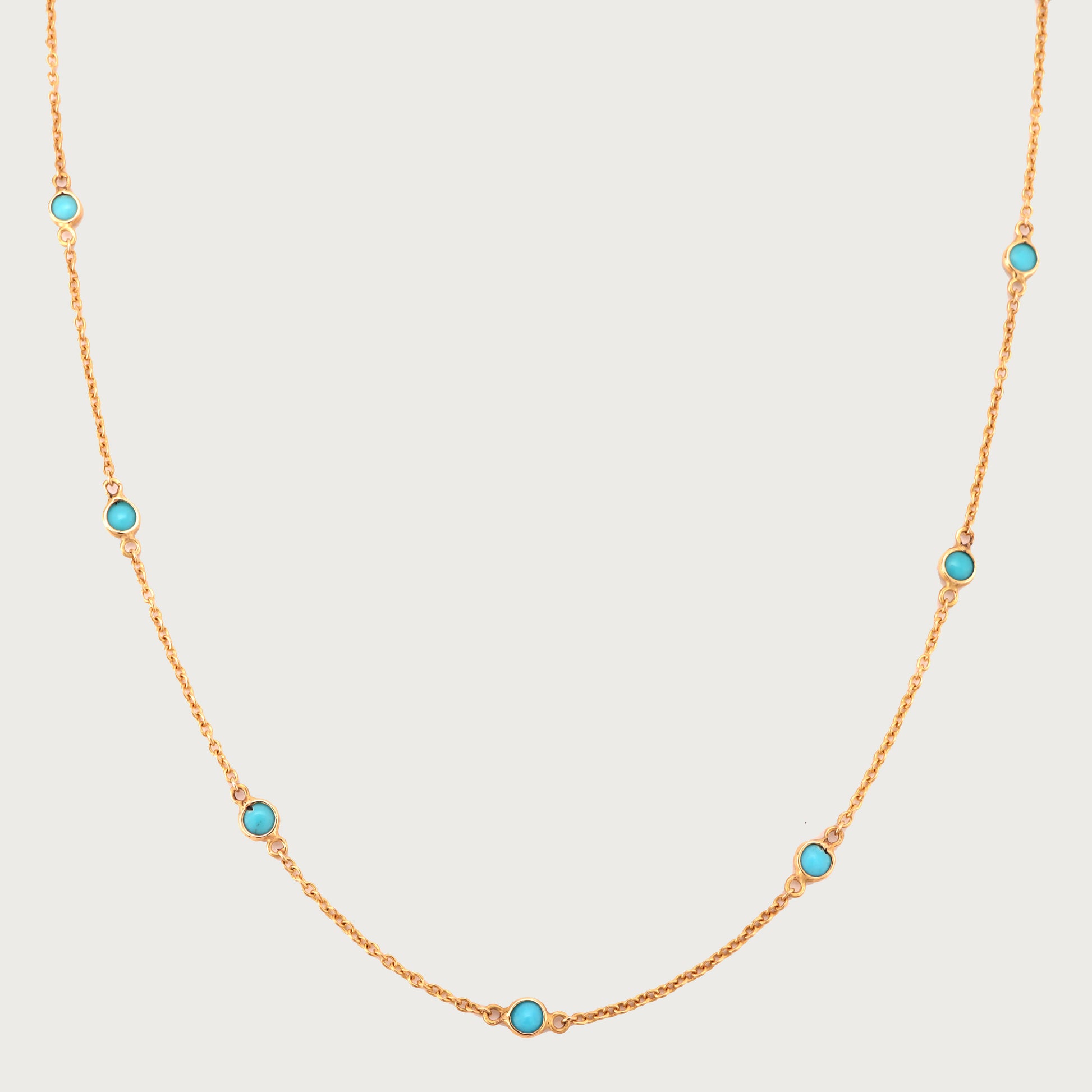 18kt gold aqua necklace. Fine jewellery under ₹50,000. Chic, modern, gift-worthy for her.