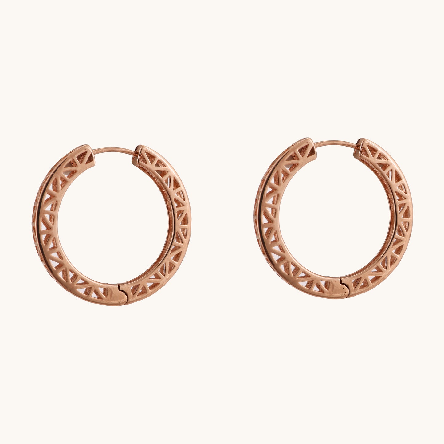 Gold Carved Earrings in 18kt gold—luxury fine jewellery under ₹50,000.