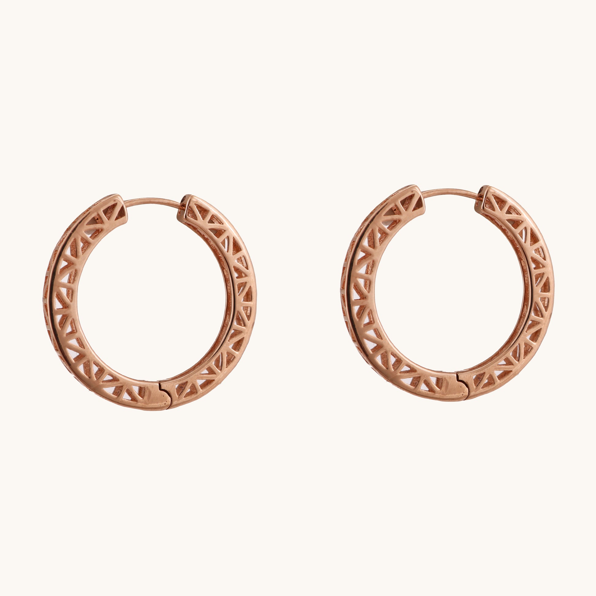 Gold Carved Earrings in 18kt gold—luxury fine jewellery under ₹50,000.