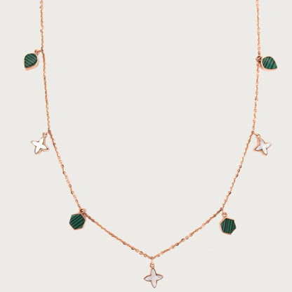 Celestial Charm Necklace in 18kt gold—luxury fine jewellery with cosmic flair under 80,000.