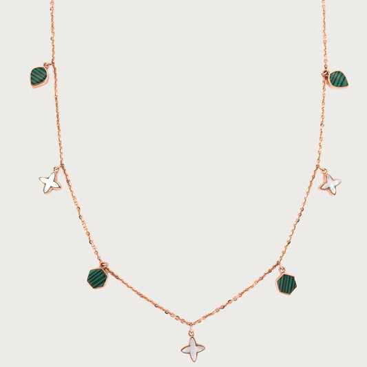 Celestial Charm Necklace in 18kt gold—luxury fine jewellery with cosmic flair under 80,000.