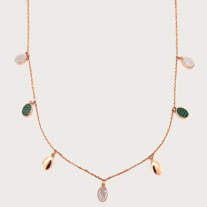 18kt gold drop necklace. Fine jewellery under ₹80,000. Chic, graceful, gift-worthy.