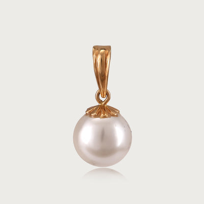 Classic Pearl Pendant in 18kt gold —elegant fine jewellery under ₹15,000.