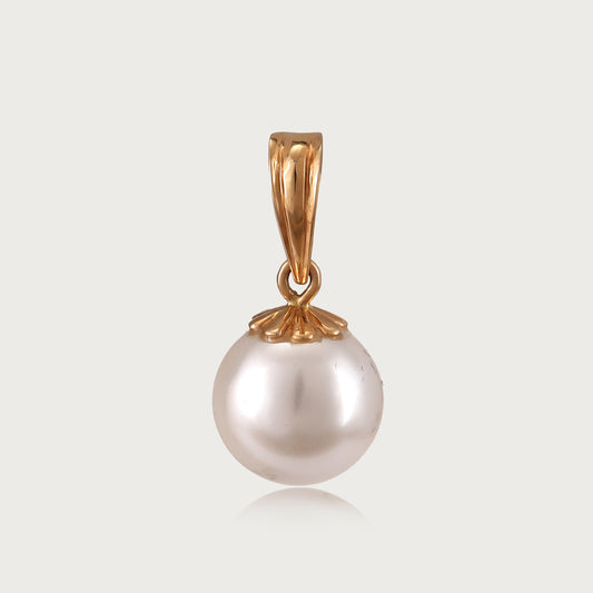 Classic Pearl Pendant in 18kt gold —elegant fine jewellery under ₹15,000.