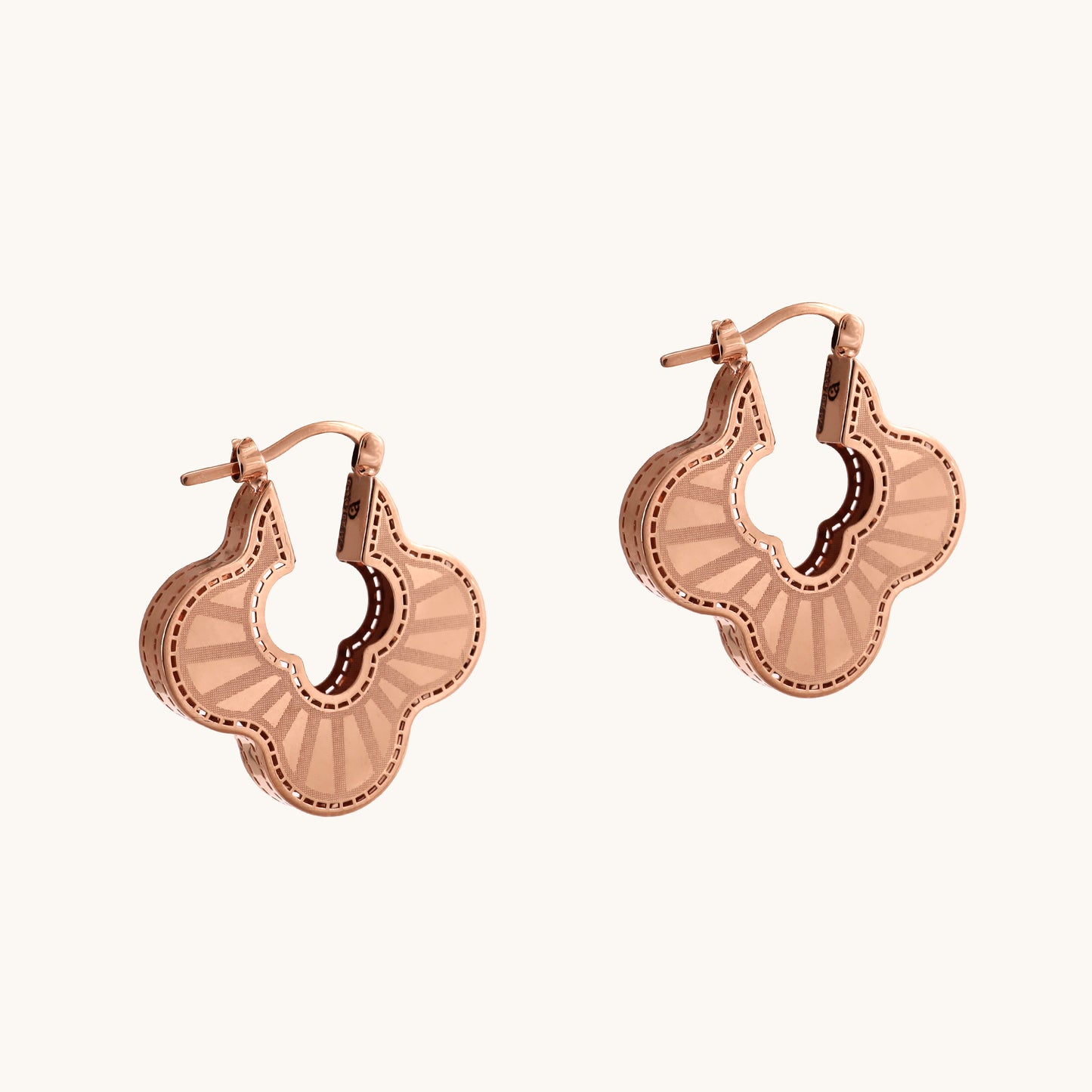 Gold Clover Earrings in 18kt gold —luxury fine jewellery under ₹60,000.