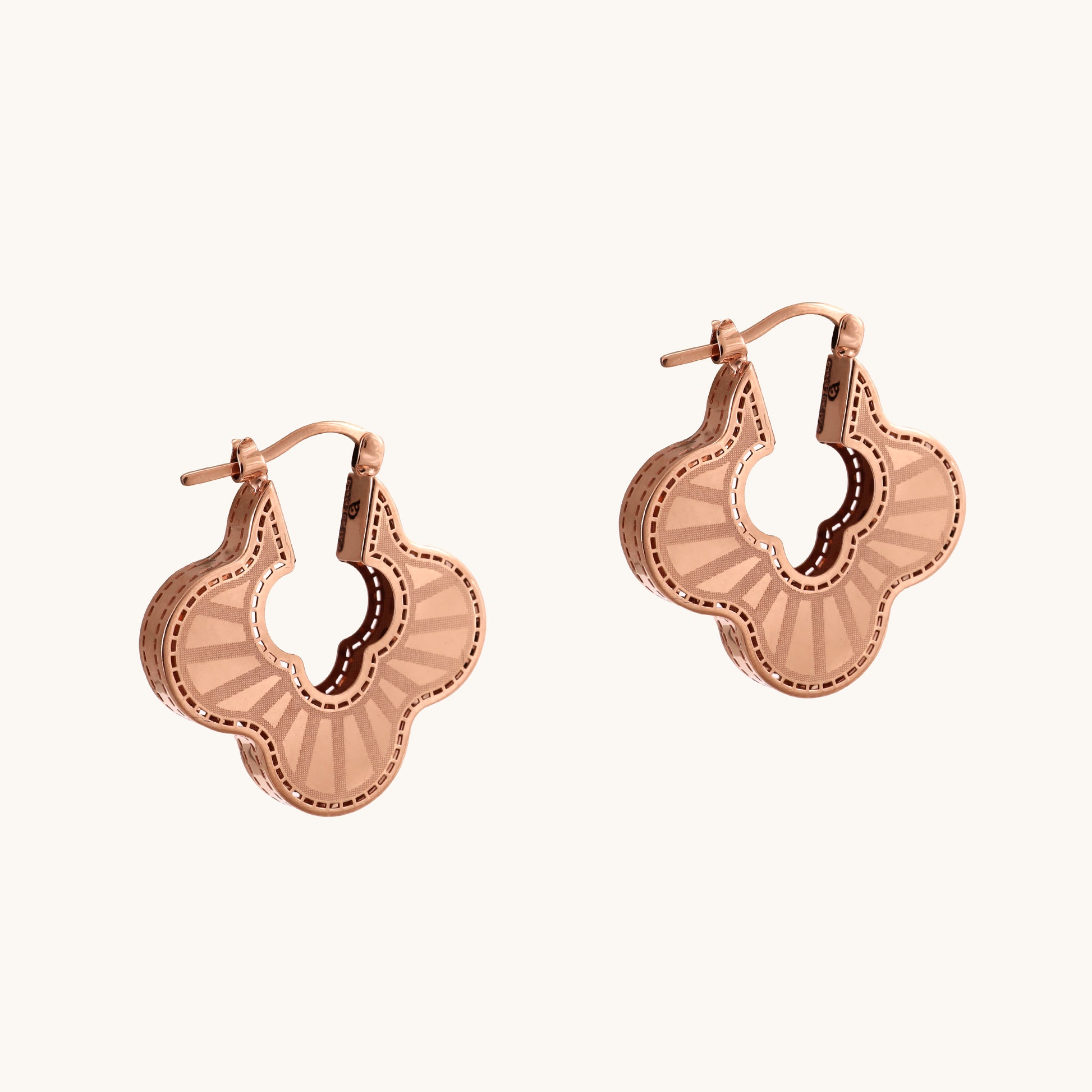 Gold Clover Earrings in 18kt gold —luxury fine jewellery under ₹60,000.