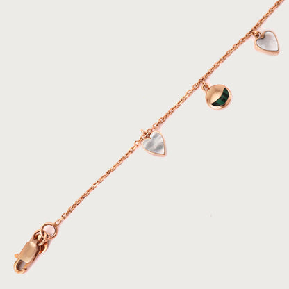 18kt gold heart bracelet. Fine jewellery under ₹50,000. Chic, romantic, gift-worthy.