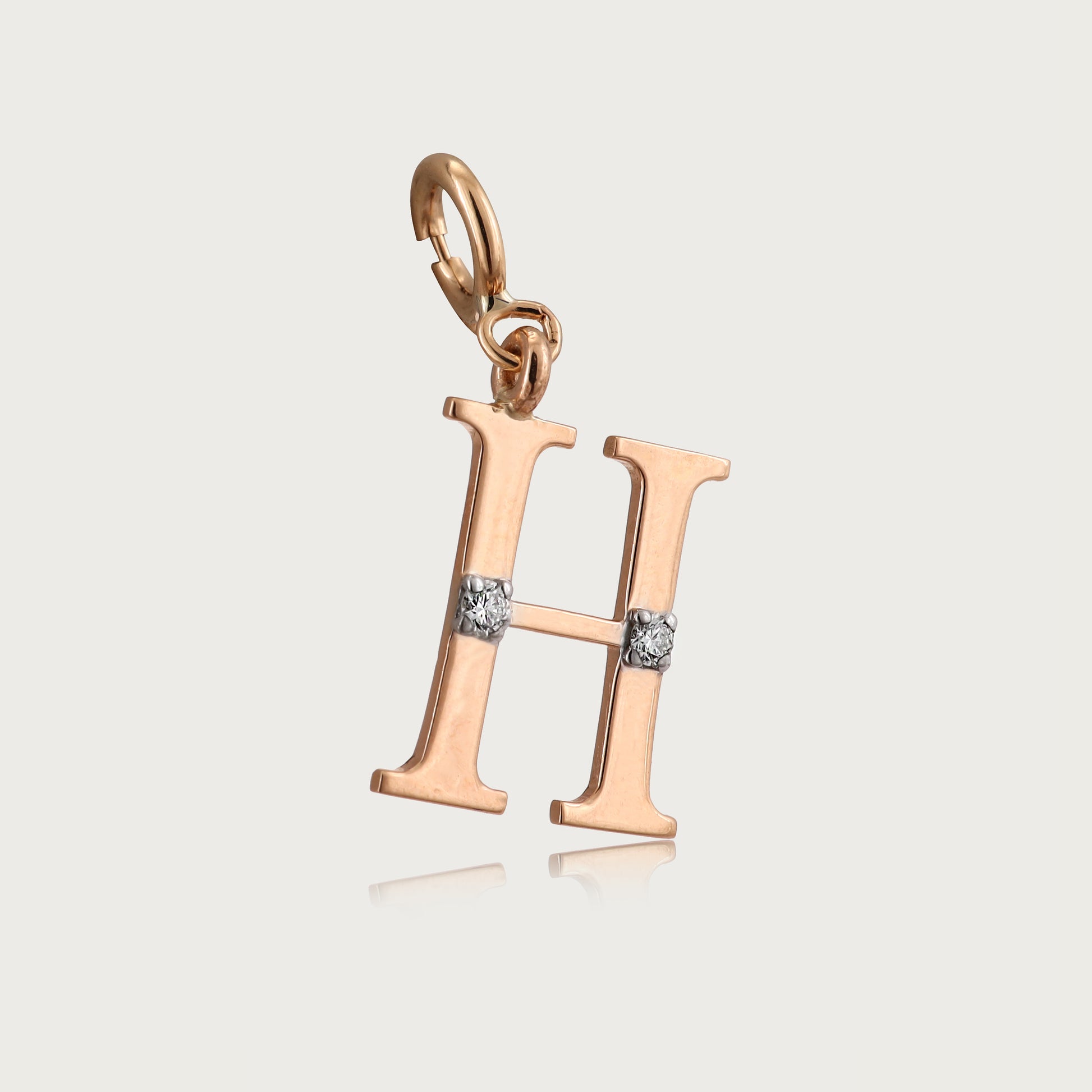 18kt gold "H" initial pendant with VVS diamonds—luxury fine jewellery under ₹15,000 for her.