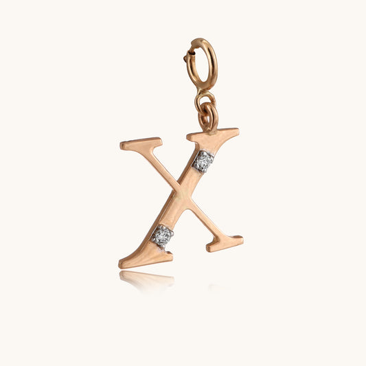 18kt gold "X" pendant with VVS diamonds—stylish, affordable fine jewellery for modern elegance under 15,000.