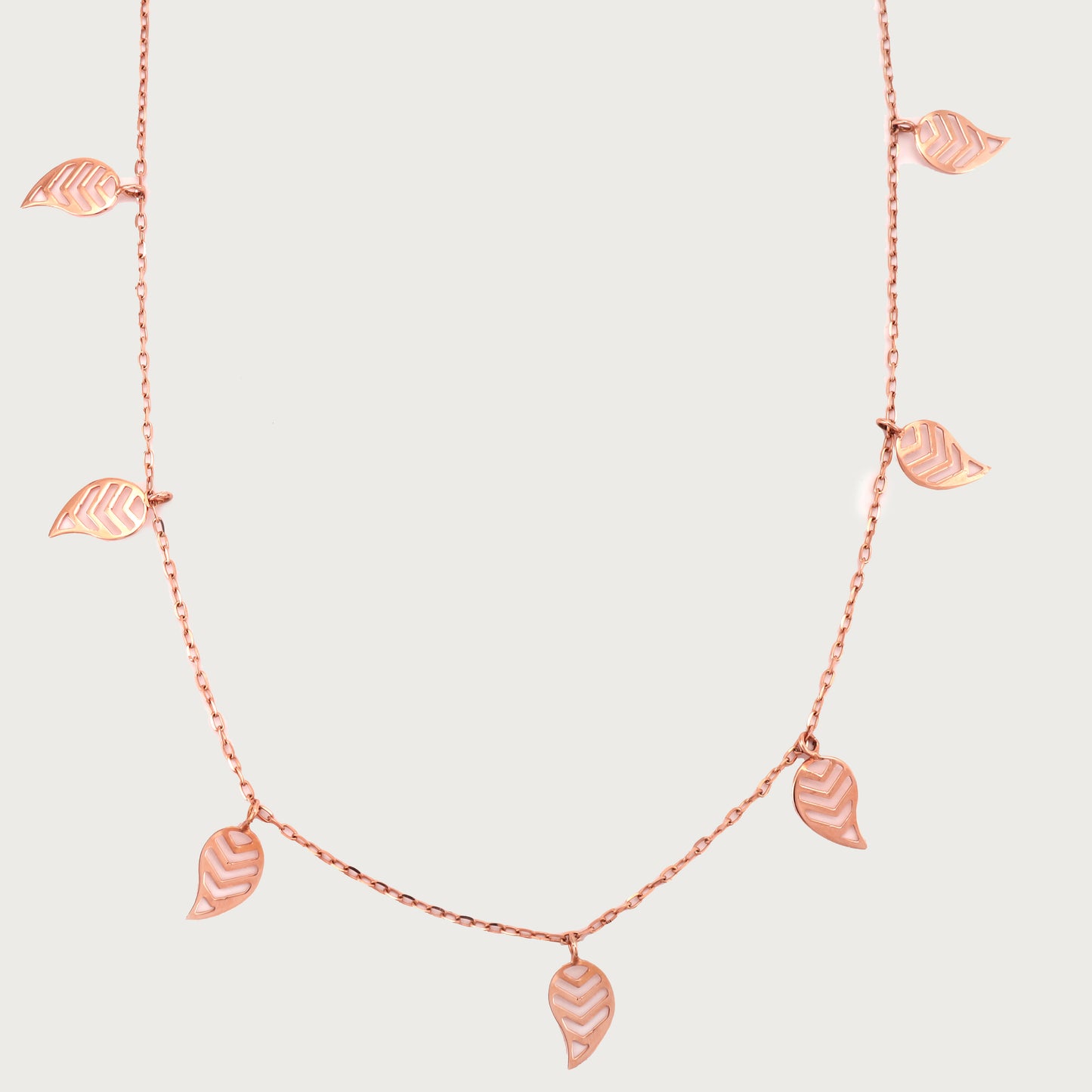 Leaf Charm Necklace in 18kt gold —delicate fine jewellery for gifting & daily wear under Rs. 50,000