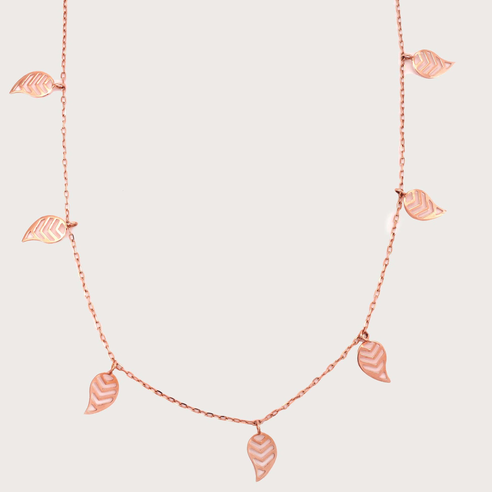 Leaf Charm Necklace in 18kt gold —delicate fine jewellery for gifting & daily wear under Rs. 50,000