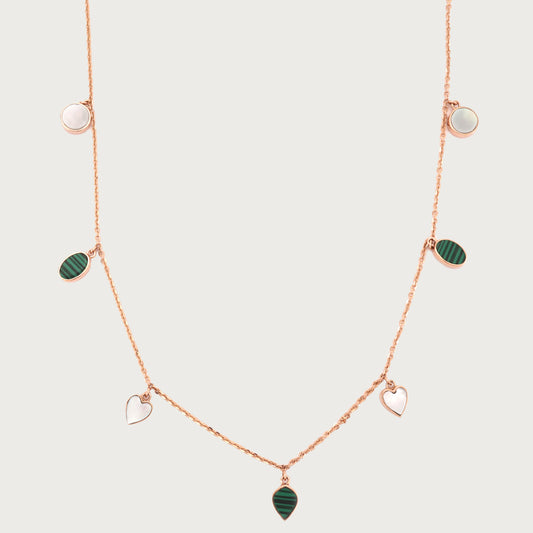 Mother of Pearl Necklace in 18kt gold with under Rs. 80,000—delicate fine jewellery for daily wear.